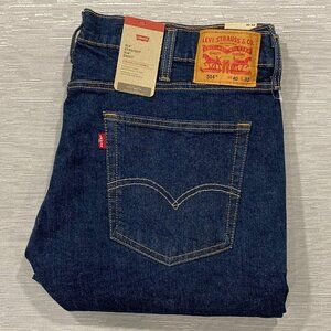 Levis 514 Jeans Mens 40 x 32 Straight Leg Regular Fit Dark Wash Denim